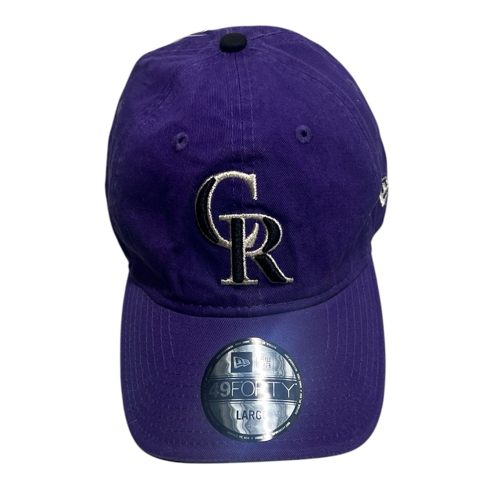 NWT New Era Colorado Rockies 49Forty Fitted Hat Large Purple OFFICIAL MLB Cap